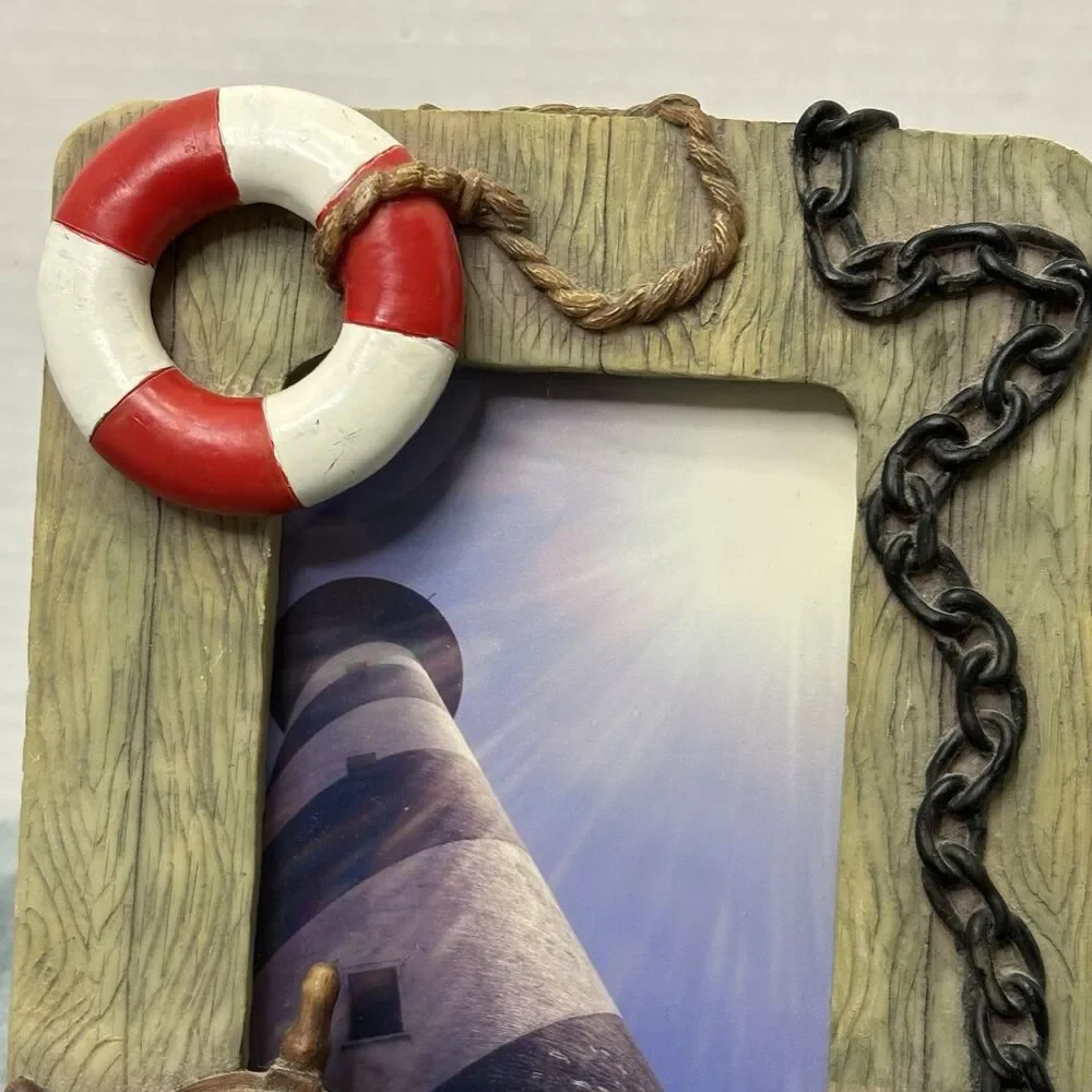 Vintage 3D Nautical Style Resin Picture Frame 4x6